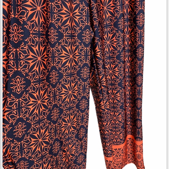 Brand New! Tacera Printed Navy/Coral Jumpsuit size PM - Picture 7 of 13